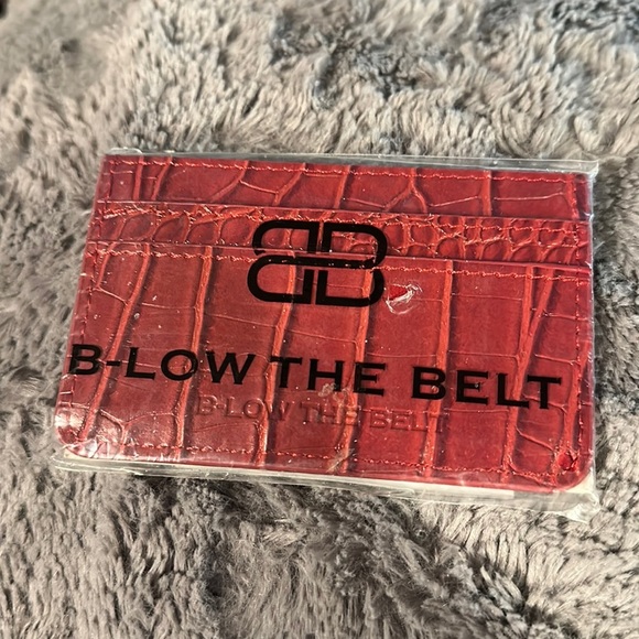 B-Low the Belt Red Croc Print Card Holder - Picture 1 of 4